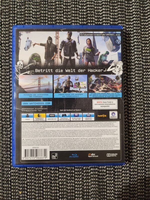 Watch Dogs 2 PS4 Watch Dogs 2 PS4 DISK
